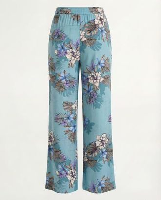 Lords of Harlech Exotic Floral Womens Wide-Leg Pant in Exotic Floral Teal at Nordstrom, Size X-Large 31