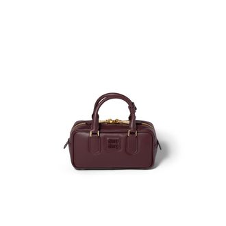 Miu Miu Arcadie Leather Bag, Woman, Burgundy