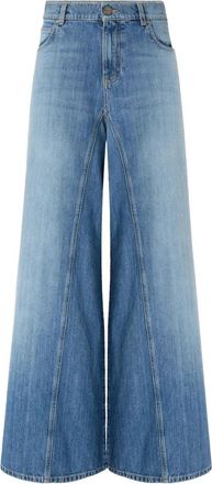 Pinko Wide Jeans - Dames - Loose Fit Jeans - Blauw - W25 - Katoen - Jeans