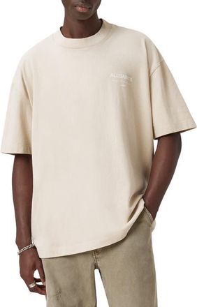 AllSaints Xander Crewneck T-Shirt in Dusk White at Nordstrom, Size Xx-Large