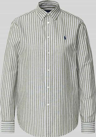 Polo Ralph Lauren Regular Fit Hemdbluse aus Baumwoll-Leinen-Mix in Oliv, Gr&ouml;&szlig;e XL