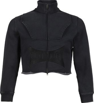 VETEMENTS Felpa con cappuccio e zip con logo rovesciato di Vetements