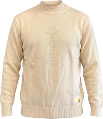 Armor Lux Pul Col Montant Ancre Nature Naturale - Heren - Coltruien - Beige - S - Truien & Vesten