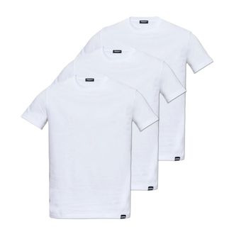 Dsquared2 T-Shirts, male, White, Size: M Three-pack of underwear t-shirts