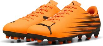 Puma Fussballschuh PUMA ATTACANTO II FG/AG, Herren, Gr. 42,5, schwarz (heat fire, puma schwarz), Synthetik, bedruckt, Schuhe Fussballschuh, f&uuml;r Rasenpl&auml;tze