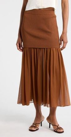 A.L.C. Hayden Drop Waist Maxi Skirt in Light Chestnut at Nordstrom Rack, Size X-Large