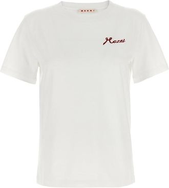Marni White Logo T-Shirt
