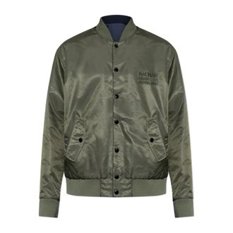 Balmain Bomber Jackets, male, Green, Size: 2XL Reversible Bomber Jacket