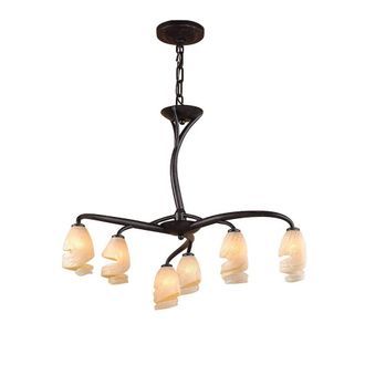 Netlighting Forest Pendant 3 Arm 6 Light G9 BrownBlack Oxide in Brown
