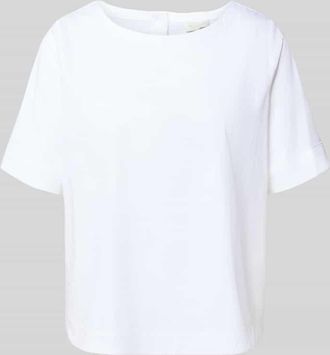 Milano Milano Italy Blusenshirt mit Rundhalsausschnitt in Weiss, Gr&ouml;&szlig;e 36