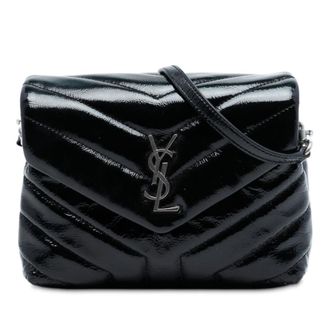 Saint Laurent Pre-owned Saint Laurent Toy Matelasse Patent Monogram LouLou Crossbody 29DHAU928RORQVPO