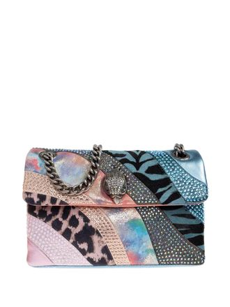 Kurt Geiger patchwork crystal-embellished shoulder bag - women - Fabric/Leather - One Size - Pink