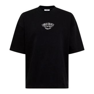 Carlo Colucci Het Knit Legend T-shirt - Heren - T-shirts - Zwart - M - Katoen - Tops