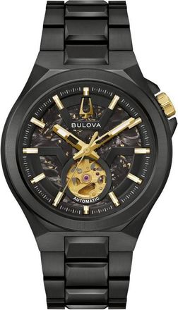 Bulova Maquina Automatic Black Dial Mens Watch 98A340