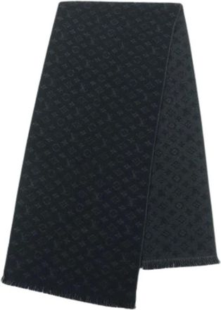 Louis Vuitton Pre-owned Scarves, male, Black, Size: ONE SIZE Pre-owned Monogram Wool Scarf