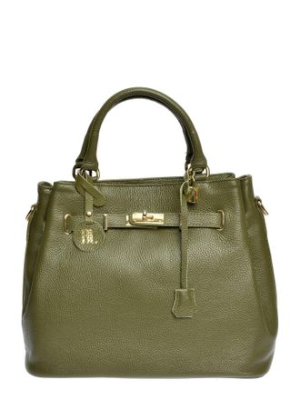 Anna Luchini Groen Rundleer Tas