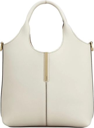 Tod's Mini Leren Shopper - Dames - Shoppers - Wit - ONE Size - Leer - Tassen