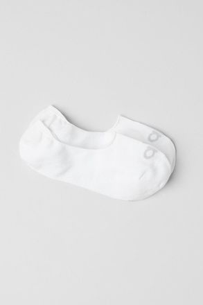 Alo | Conceal Socks in White/Dove Grey, Size: Medium