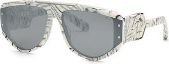 Philipp Plein SPP093M 9YLX Womens Sunglasses White Size 65