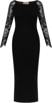 Valentino Garavani Penciljurk met kanten mouwen - Dames - Casual kleedjes - Zwart - S - Wol - Kleedjes
