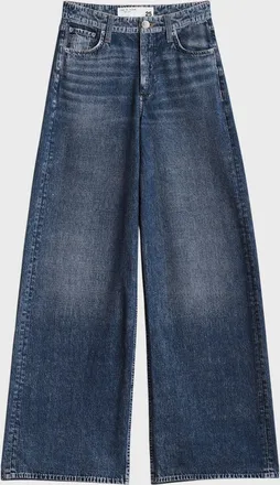 Rag & Bone rb Miramar Sofie Cotton-Terry Wide-Leg Jeans