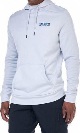 Under Armour Mens Fleece Graphic Hood Sweatshirt In Grey