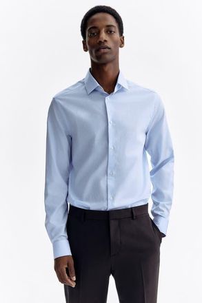 H&M Slim-fit cotton shirt in Light Blue at Nordstrom, Size Xx-Large