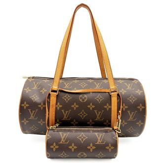 Louis Vuitton Monogram Brown Monogram Leather Boston Bag Tote Bag (Pre-Owned)