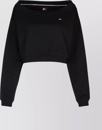 Tommy Hilfiger knitwear cropped off-the-shoulder long sleeves