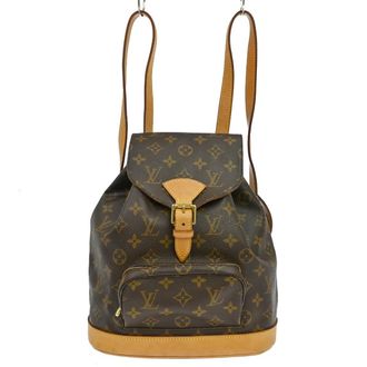 Louis Vuitton Vintage Montsouris Monogram Canvas Brown Canvas Backpack Bag (Pre-Owned)