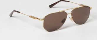 Bottega Veneta Aviator Metal Sunglasses with Double Bridge