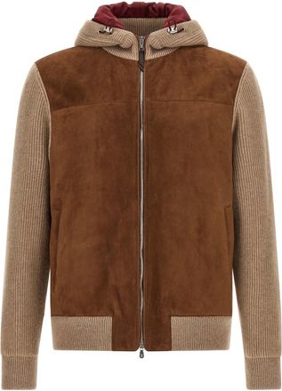 Brunello Cucinelli Brown Hood Bomber Jacket