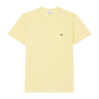 Lacoste T-Shirts, male, Yellow, Size: 2XL Pima Cotton T-shirt