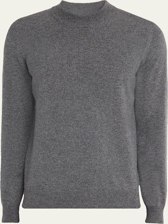 Brunello Cucinelli Mens Exclusive Ribbed Cashmere Mock Neck Sweater