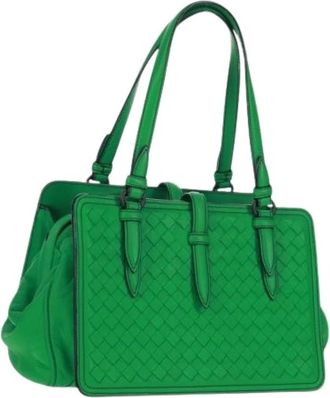 Bottega Veneta Pre-owned Handbags, female, Green, Size: ONE SIZE Pre-owned Vintage Hand Bag