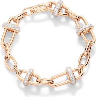 POMELLATO Iconica Diamond Link Bracelet in Rose Gold at Nordstrom