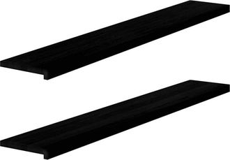 vidaXL Vidaxl - Window Sills 2 pcs Dark Brown 160x25x2 cm Solid Wood Oak