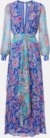 Rixo Abito lungo Meera in chiffon