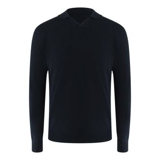 Aquascutum Mens Active Derby Polo Black Shirt Cotton - Size Medium