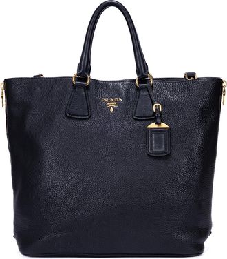 Prada Pre-owned Womens 2-WayTote Shoulder Bag - Black - One Size