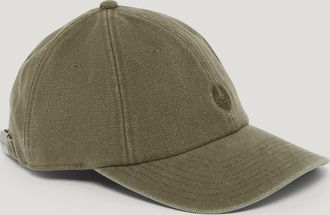 Belstaff Street Cap Unisexs Fade Out Cotton Canvas Fatigue Green Size One Size