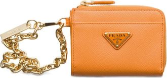 Prada Portafoglio Saffiano piccolo - Arancione