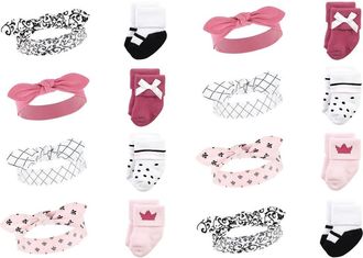 Hudson Baby 16Pc Soft Headband and Socks Giftset in Princess at Nordstrom