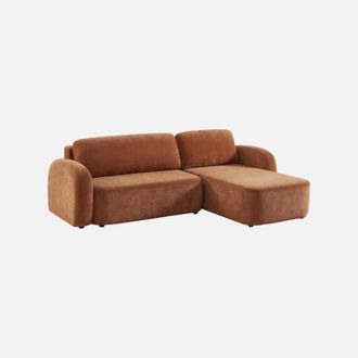 Sweeek Sof&aacute; Cama Esquinero De Tela Con Arc&oacute;n, 3 Plazas