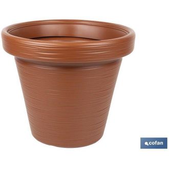 cofan Maceta Rayada Color Terracota Pe &Oslash; 550 X 479 Mm 66 L Caja 4 Unid