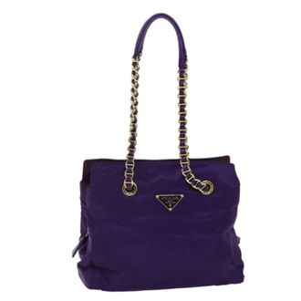 Prada Pre-owned Shoulder Bags, female, Purple, Size: ONE SIZE Pre-owned Vintage Shoulder Bag