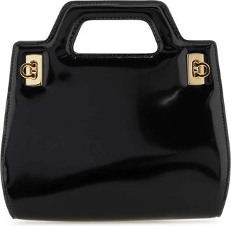Ferragamo Mini Wanda Handtas - Dames - Handtassen - Zwart - ONE Size - Leer - Tassen