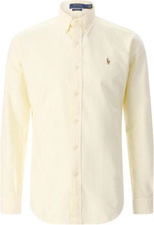 Polo Ralph Lauren Custom-Fit Gestreept Overhemd - Heren - Casual Overhemden - Roze - S - Katoen - Overhemden