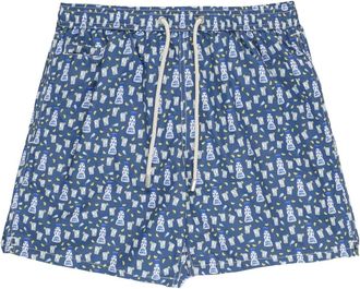 Saint Barth Beachwear, male, Blue, Size: 2XL Blue Tequila Classic Swim Trunks