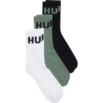 BOSS 3-Pack Iconic Logo Crew Socks in Open Miscellaneous at Nordstrom Rack, Size 7-13